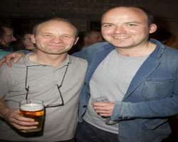 Adrian Rawlins consuming alcohol